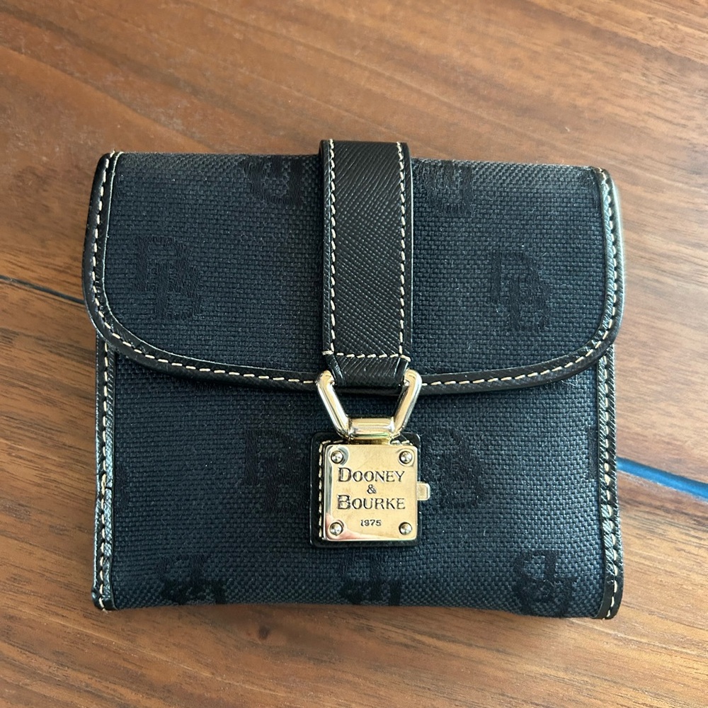 Dooney & Bourke Black Signature Wallet